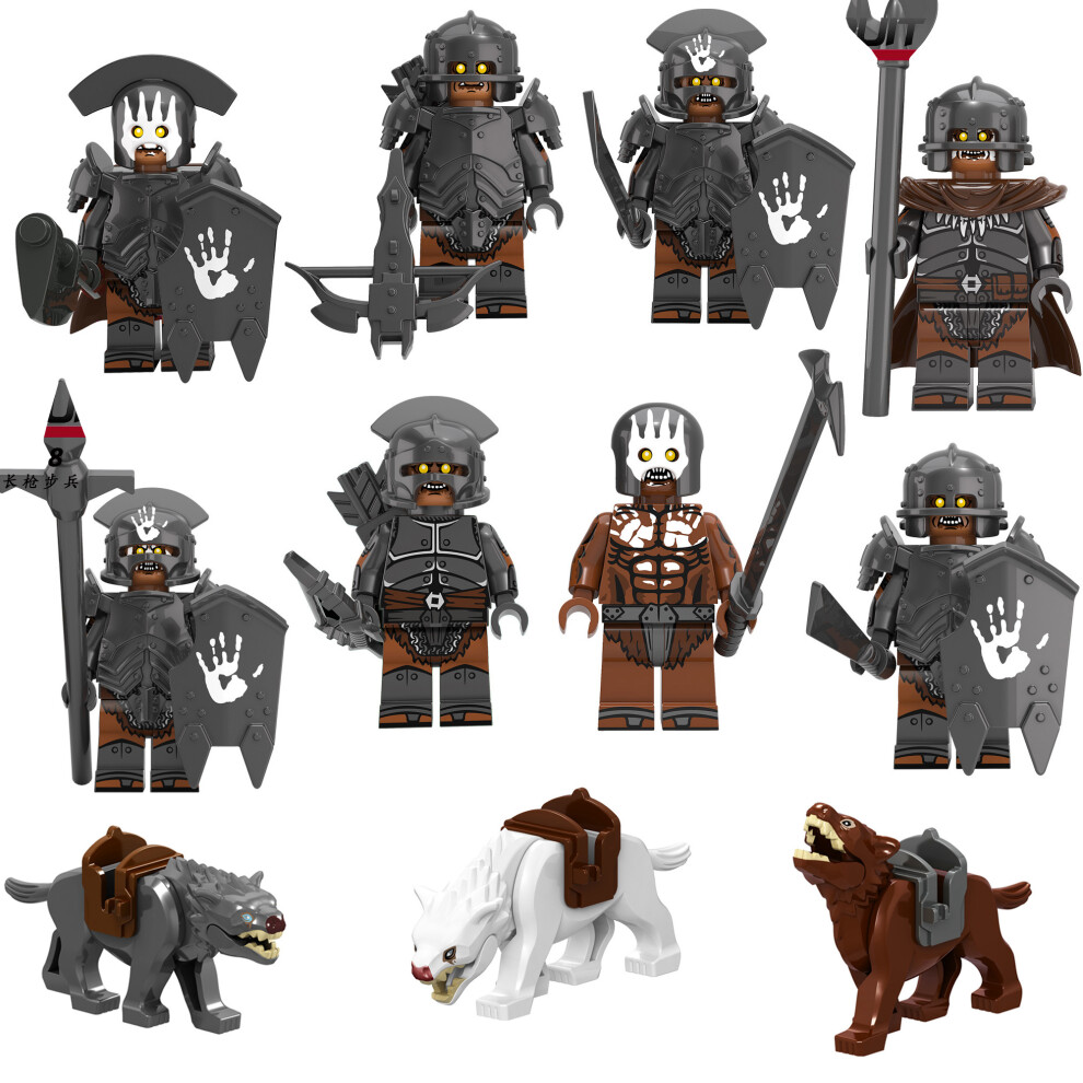 Bonxaif (10Pcs Lord Of The Rings) 34Pcs Lord Of The Rings Toy Action Mini Figures Fit Lego