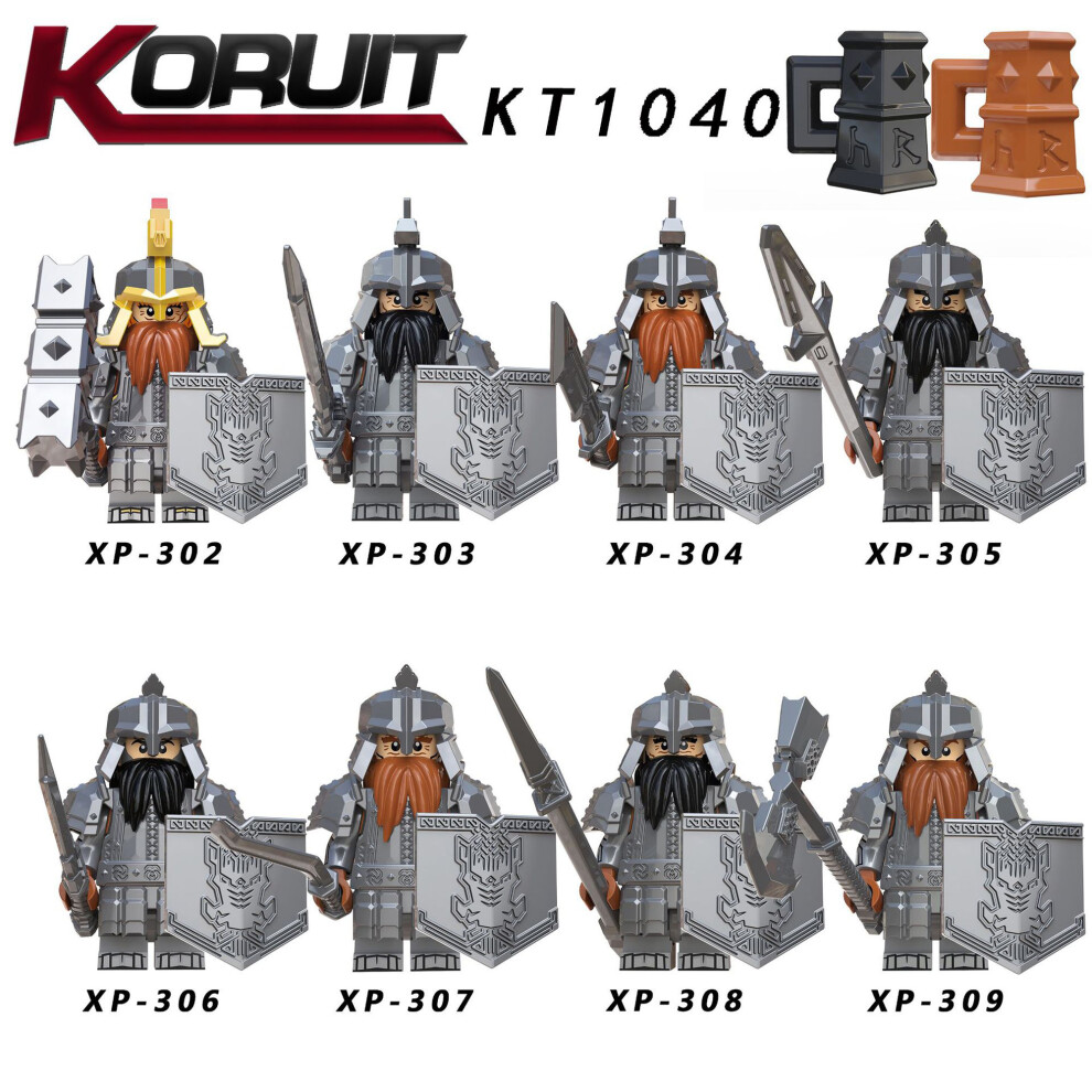 Bonxaif (8Pcs Lord Of The Rings - A) 34Pcs Lord Of The Rings Toy Action Mini Figures Fit Lego