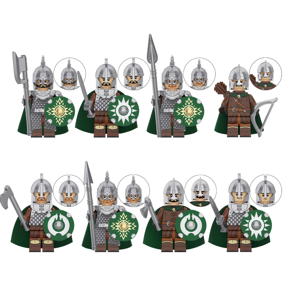 Bonxaif (8Pcs Lord Of The Rings - G) 34Pcs Lord Of The Rings Toy Action Mini Figures Fit Lego