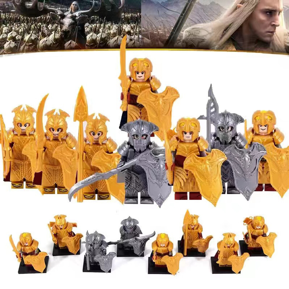 Bonxaif (8Pcs Lord Of The Rings - K) 34Pcs Lord Of The Rings Toy Action Mini Figures Fit Lego