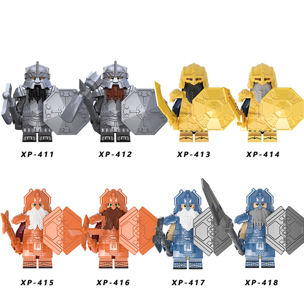 Bonxaif (8Pcs Lord Of The Rings - M) 34Pcs Lord Of The Rings Toy Action Mini Figures Fit Lego