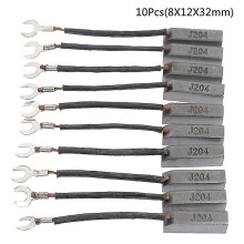 (8X12X32mm) 10pcs J204 Generator Electric Motor Alternator Spare Parts Carbon Brush