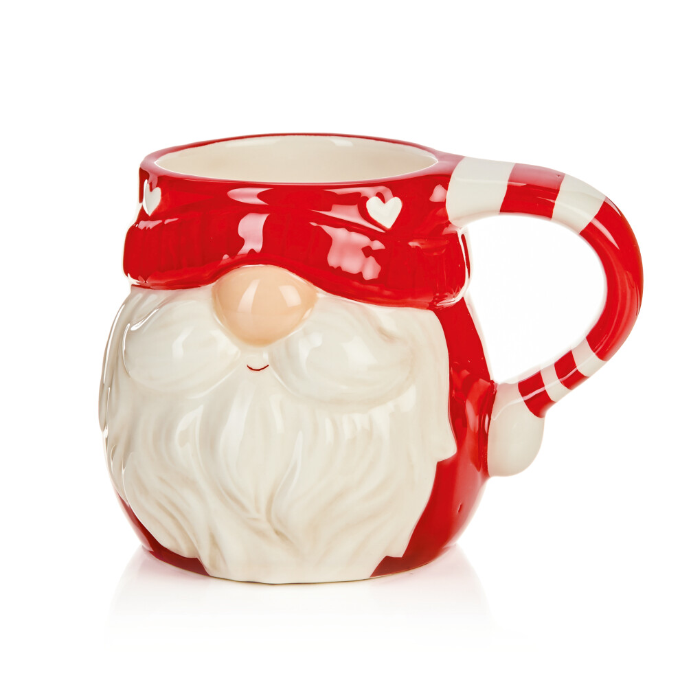 Christmas Gonk Mug 13cm Ceramic Cup Secret Santa Gift Red White AC241220