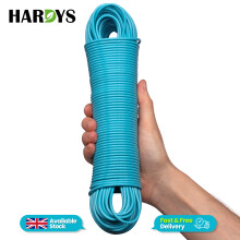 (Blue, 50M) Heavy Duty Clothes Washing Line Steel Core Strong