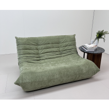 (2 seater, Lime green) Togo sofa bean bag chair Fireside chair adult lazy floor sofa, ergonomic high-density foam floor chair, 1/2/3 seater free combination