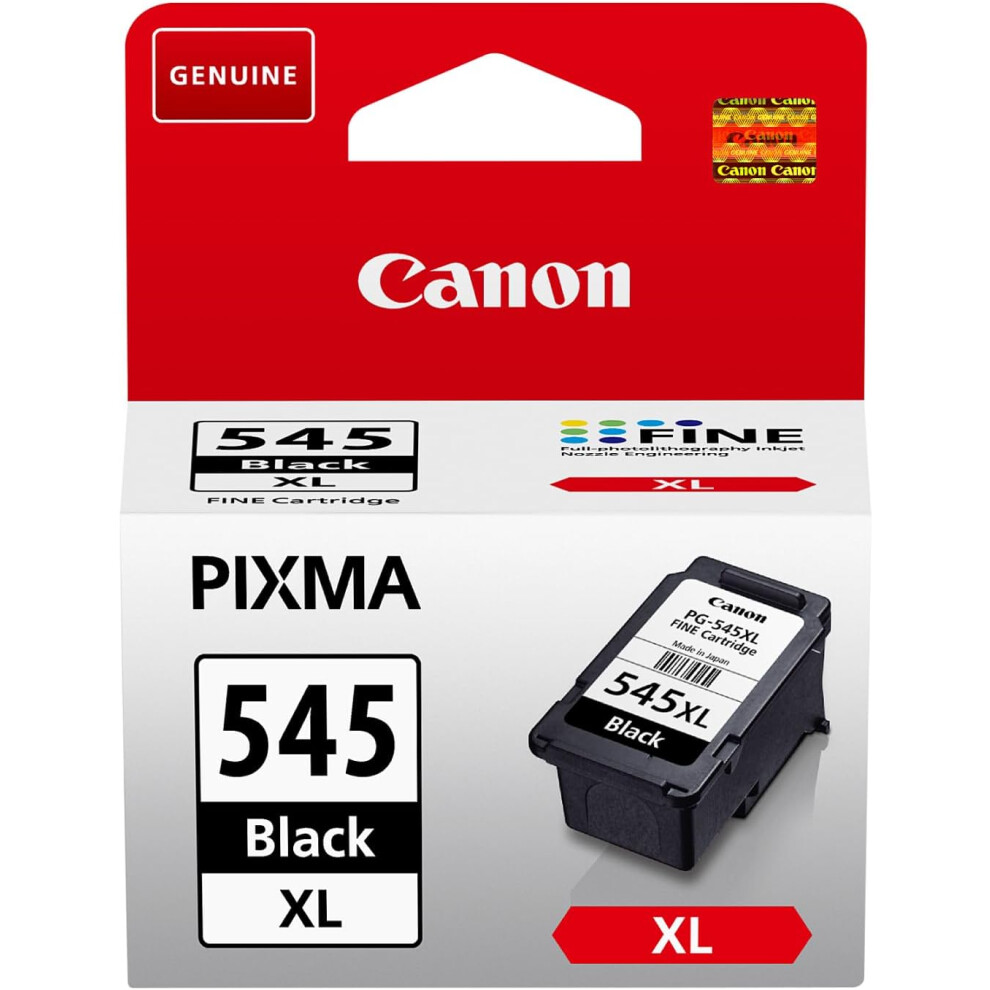 Canon Ink - PG-545XL High Yield Genuine Black Printer Ink Cartridge - Prints Up to 400 A4 Pages (1 x Cartridge)