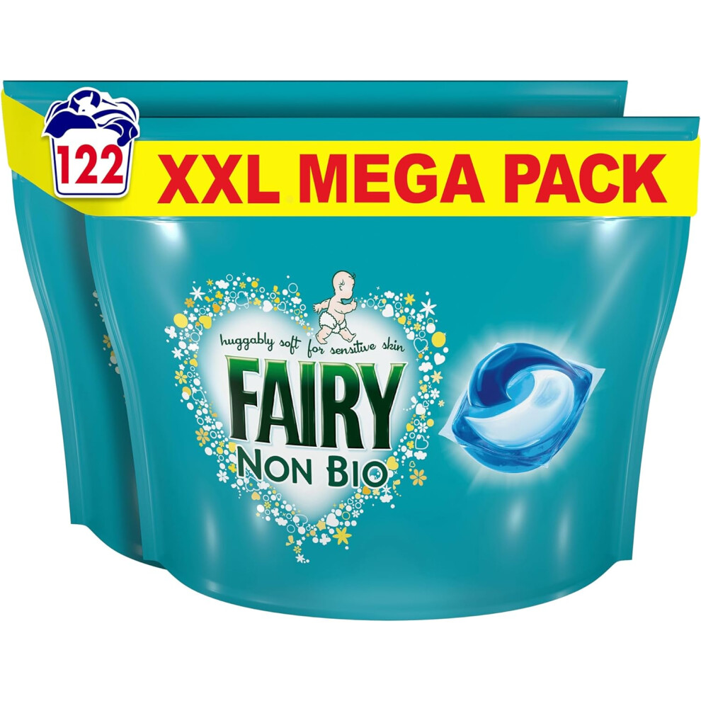 Fairy Non Bio PODS® Washing Liquid Capsules, For Sensitive Skin, 122 Washes