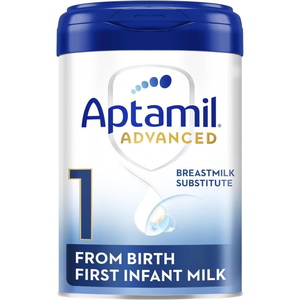 Aptamil Advanced 1 First Infant Baby Milk Powder Formula, from Birth, 800g (Pack of 4)