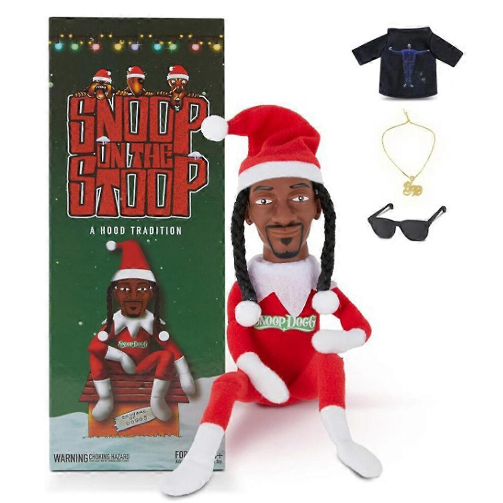 (A) Dogg Snoop On A Stoop Plush Toy Doll Action Model Hip Hop Lovers Christmas Decor