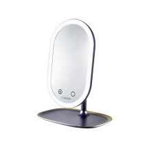 Carmen Twilight C81174BC LED Illuminated Cosmetic Mirror and Table Light with Magnetic Stand Midnight Blue, Champagne