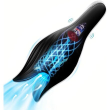 Male Masturbator Cup Sex Toys for Men Penis Stimulation, 10 Tongue Licking&Vibrating Male Hands Free Adult Sex Toy Pocket Pussy Vibrator Stroker