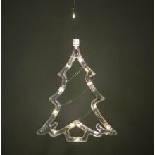 20cm Battery Operated Light up Christmas Tree Window Decoration with LEDs