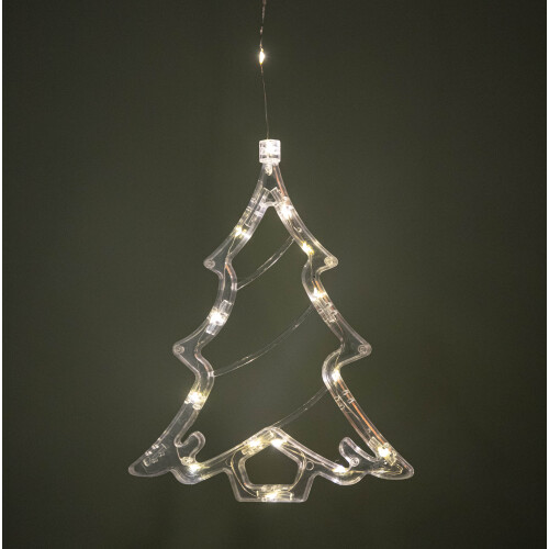 Smart Garden Products 20cm Battery Operated Light up Christmas Tree Window Decoration with LEDs