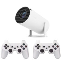 Retro Game Console with Projector, 4K HD Retro Game Projector with 2 Wireless Controllers, HDMI Output, WIFI