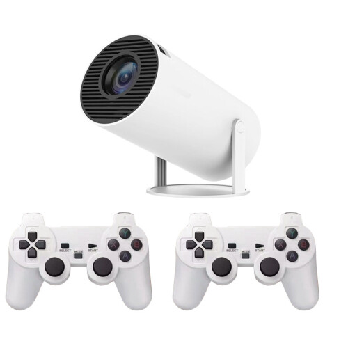 Retro Game Console with Projector, 4K HD Retro Game Projector with 2 Wireless Controllers, HDMI Output, WIFI