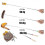 8pcs Extendable Stainless Steel Bbq Fork Barbecue Sticks Wooden Handles 3
