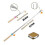 8pcs Extendable Stainless Steel Bbq Fork Barbecue Sticks Wooden Handles 4