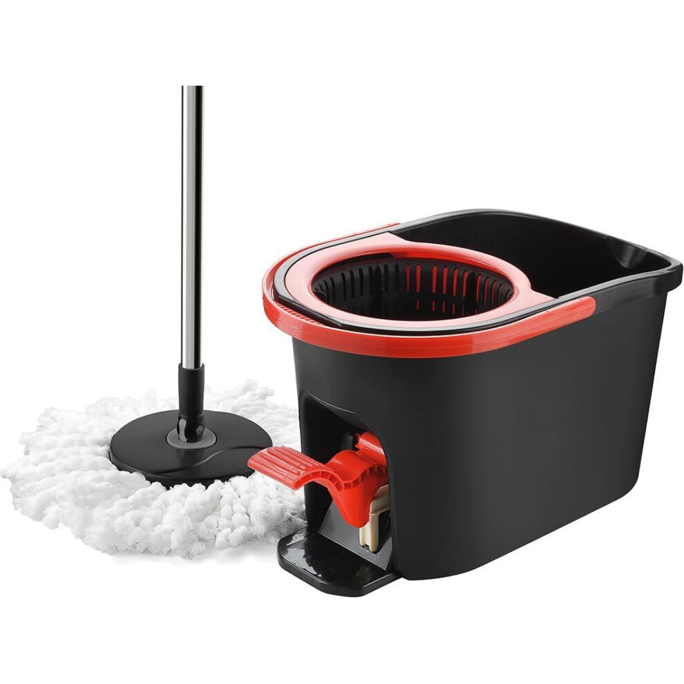 MantraRaj Microfiber Spin Mop and Bucket Set Foot Pedal Rotating Mop Durable Spin Mop for Cleaning Floors