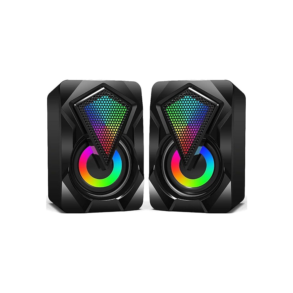 Njsj Computer Speakers For Desktop, Usb-Powered Stereo 2.0 Pc Speakers With 3.5Mm Aux Input, Portable Mini Speaker For Laptop Smartphones Mac