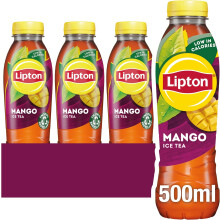Lipton​ Mango​ Bottled Ice Tea​ 500ml (Pack of 12), low calorie​ soft drink​