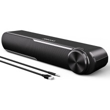 Jeecoo A30 PC Speakers, Computer Speakers for Desktop Monitor, USB Powere PC Soundbar, 3.5mm Aux Input Wired Soundbar for Desktop Laptop Phone