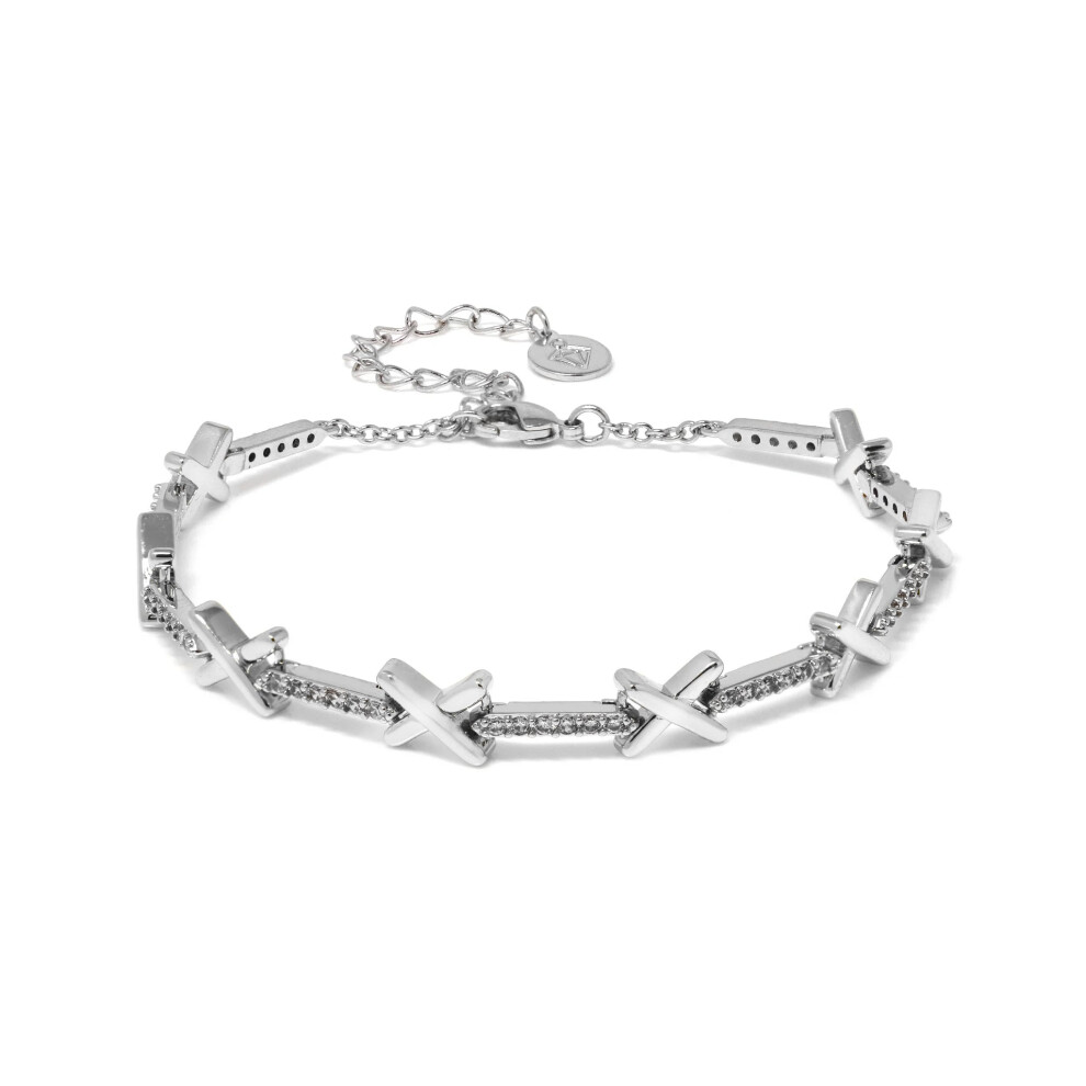 Kiss Tennis Bracelet - Silver