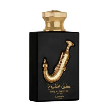 Ishq Al Shuyukh Gold 100ml EDP by Lattafa Pride – Unisex Fragrance with Caramel, Saffron, Tonka Bean, Suede Leather, Amber, Vanilla, Musk