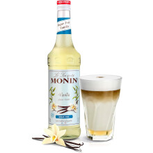 MONIN Premium Vanilla Sugar Free Syrup 1L for Coffee and Cocktails