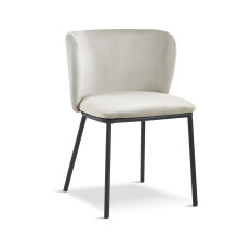 Set of 2 Cream Exclusive Velvet Chairs with Bull Head Back, Crib 5