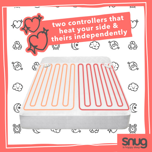 (Double) Snug Perfect for Two Heated Electric Blanket Underblanket Dual Control 2