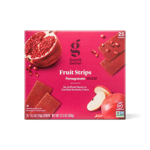Good & Gather Pomegranate Fruit Strips 12.5oz/25ct