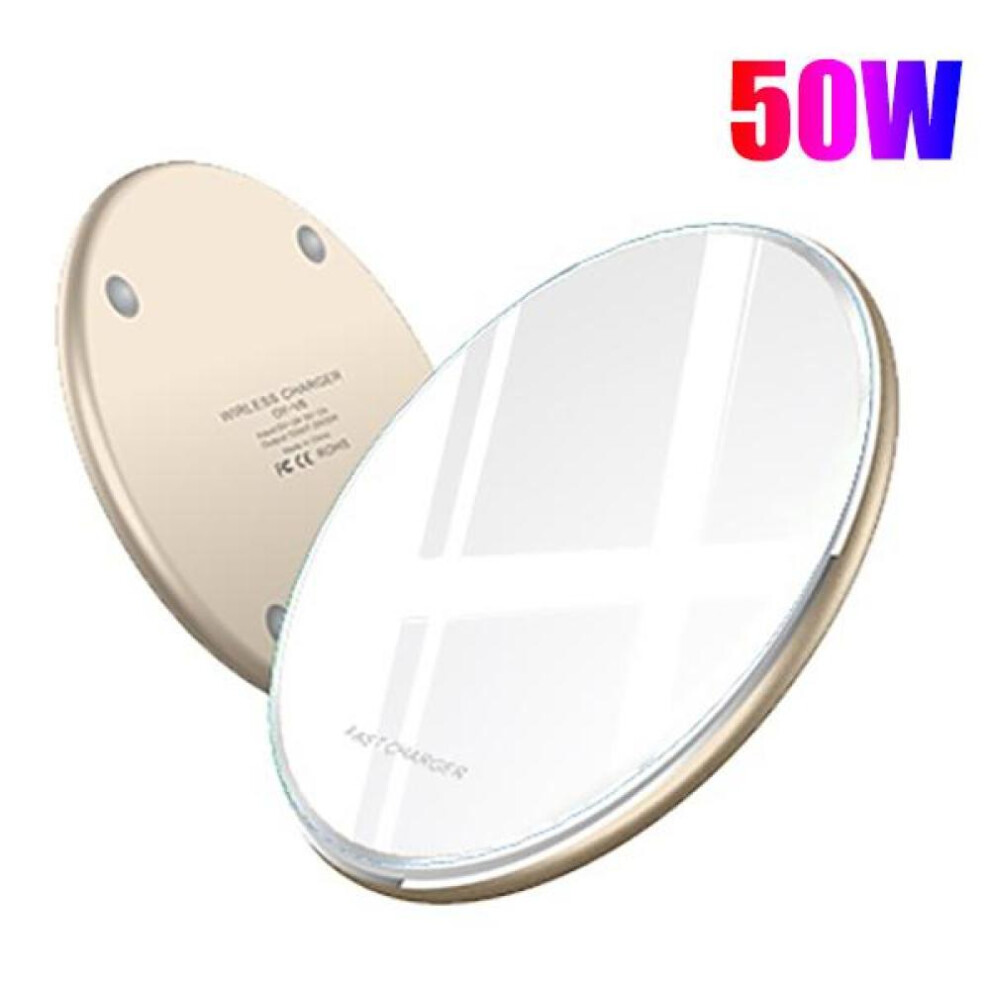 (50W FAST Charging, Platinum) 15w Qi Wireless Charger For Iphone Samsung Huawei