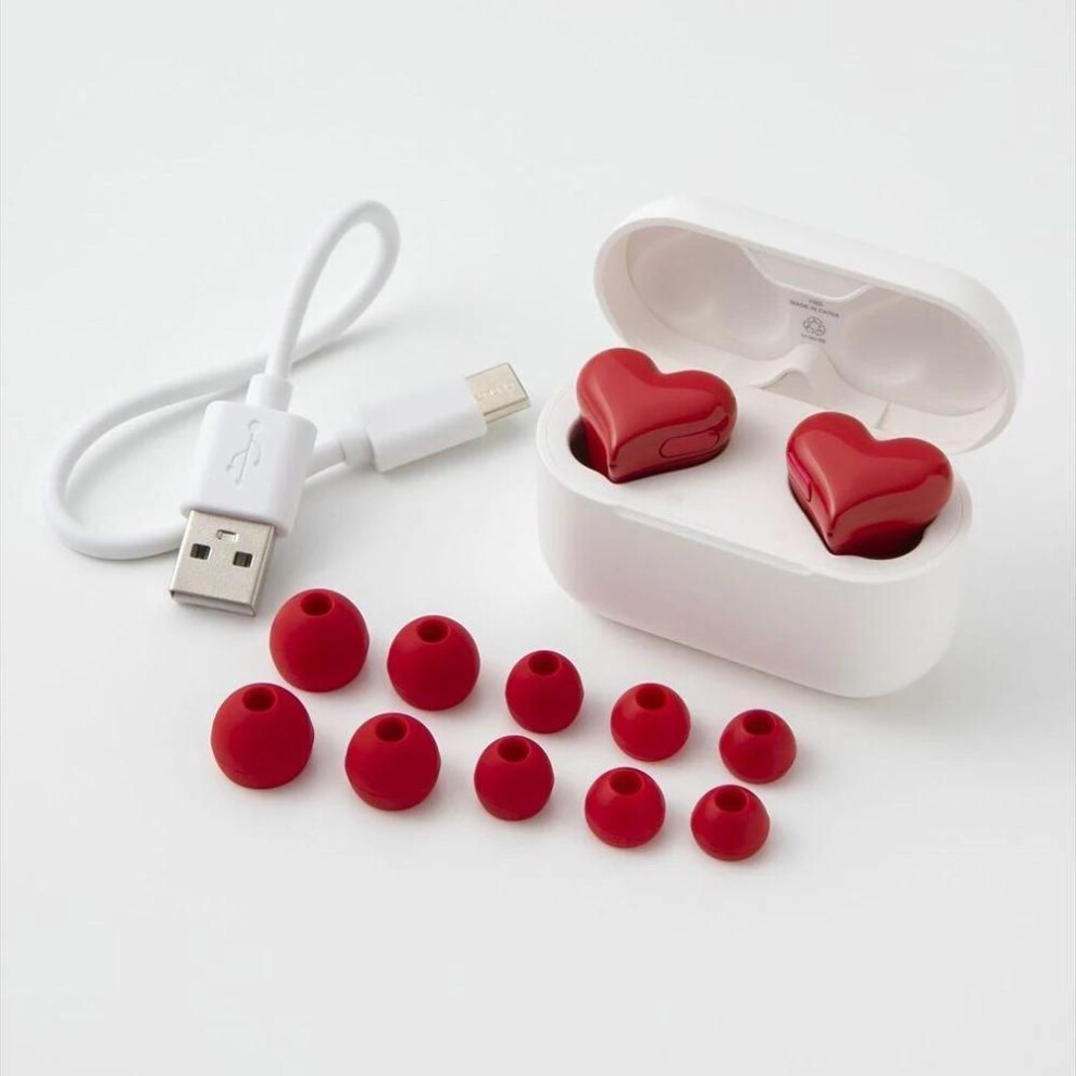 (Red) 2023 NEW Love Girl In-ear Wireless Bluetooth Headphones Bilateral Stereo Mini Earphones Noise Reduction Earbuds With Mic Sports Headset For Phone