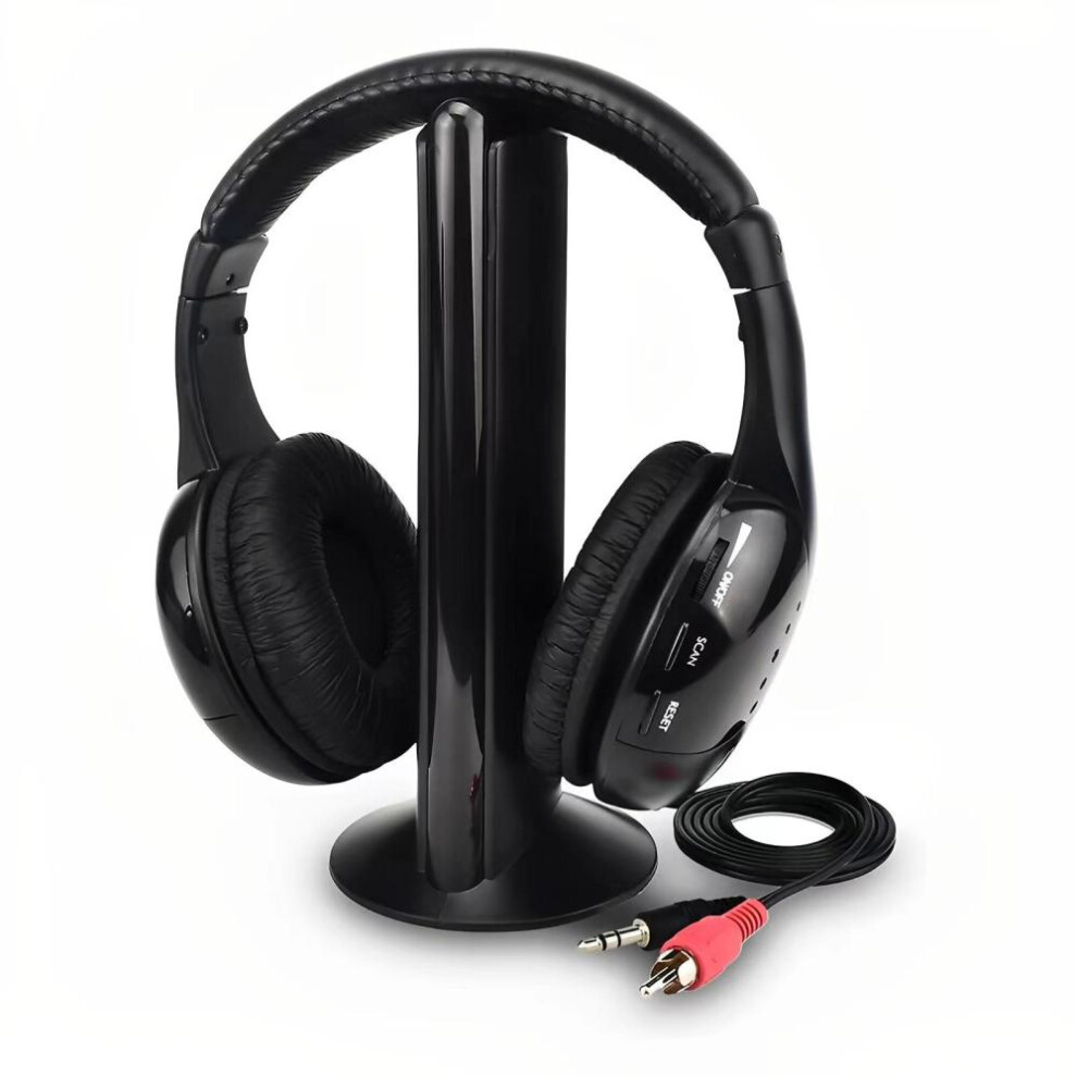 (Black) Tv Wireless Headphones For The Elderly