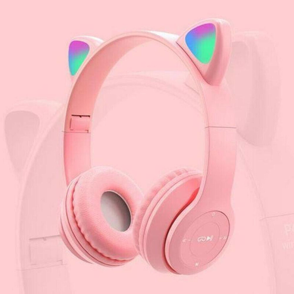 (Pink) P47m Tws Wireless Foldable Kids Headphones