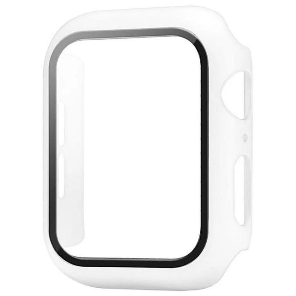 (, 40Mm Series 4 5) Tempered Glass+Watch Case For Apple Watch 8 7 6 Se 5 3 4 44Mm 40Mm Screen Protector Iwatch 5 3 2 42Mm 38Mm Case Cover Bumper White 8161951483600