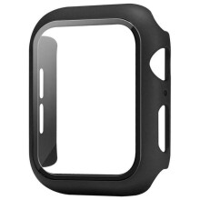 (black, 44mm Series 4 5) Tempered Glass+Watch Case For Apple Watch 8 7 6 SE 5 3 4 44mm 40mm Screen Protector iWatch 5 3 2 42mm 38mm Case Cover Bumper