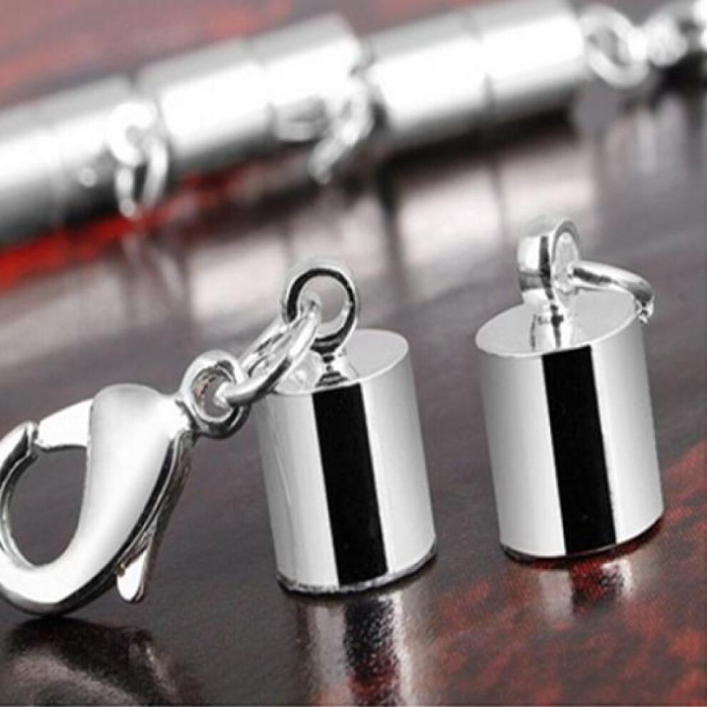 5 Pcs Cylinder Lobster Clasp Concise Magnetic Clasps for Necklace Bracelet Chain