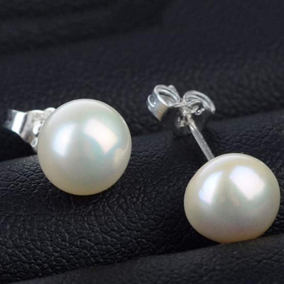 Women&apos;s Fashion White Faux Pearl Studs Piercing Earrings Charms Jewelry Gift