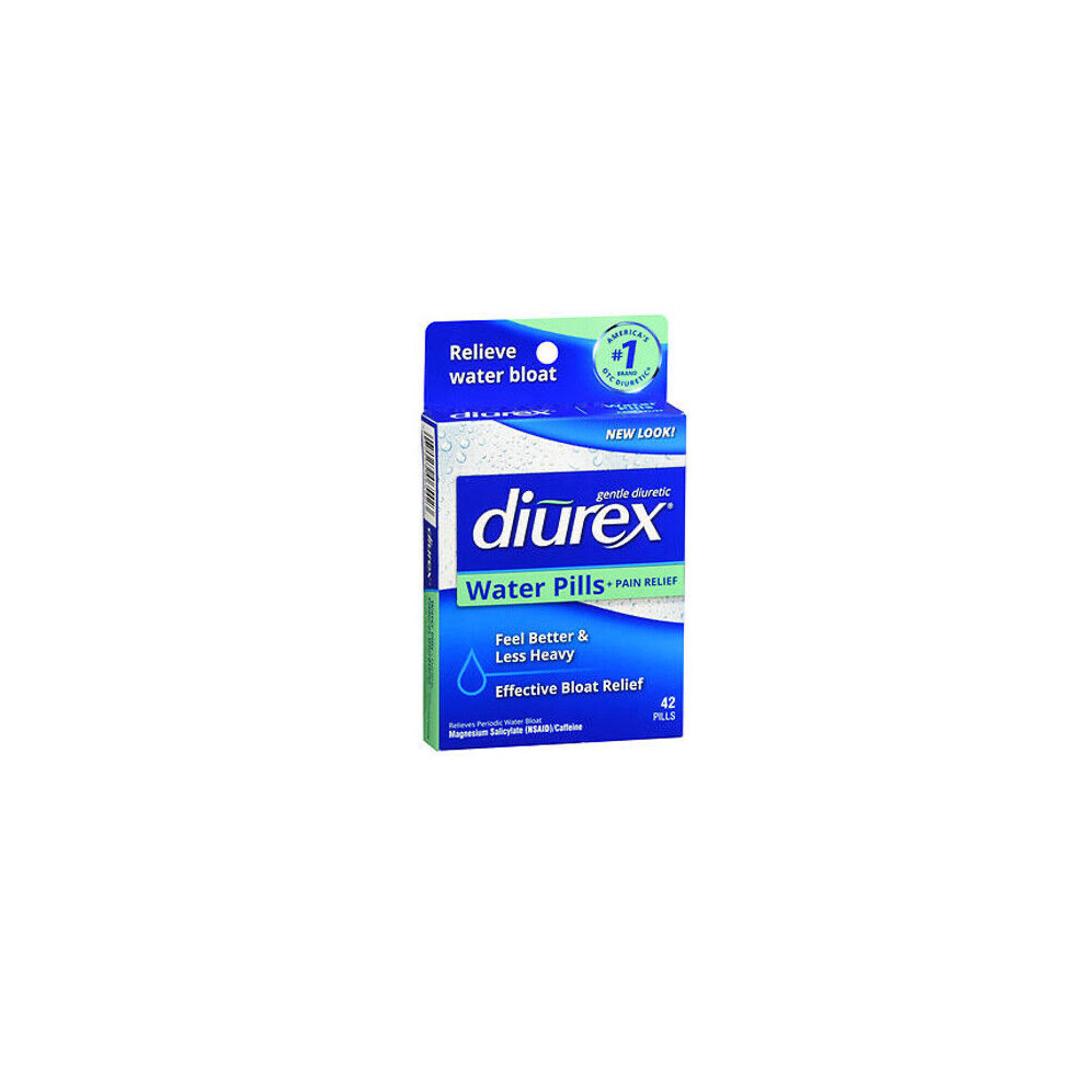 Diurex Water Pills + Pain Relief - Relieve Water Bloat, Cramps, & Fatigue - 42 Count