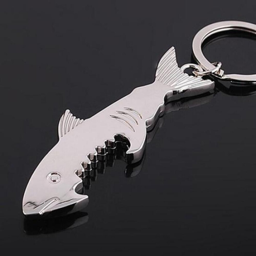 Big Shark Key Ring Keychain Bottle Opener Alloy Versatile Keyfob Keyring