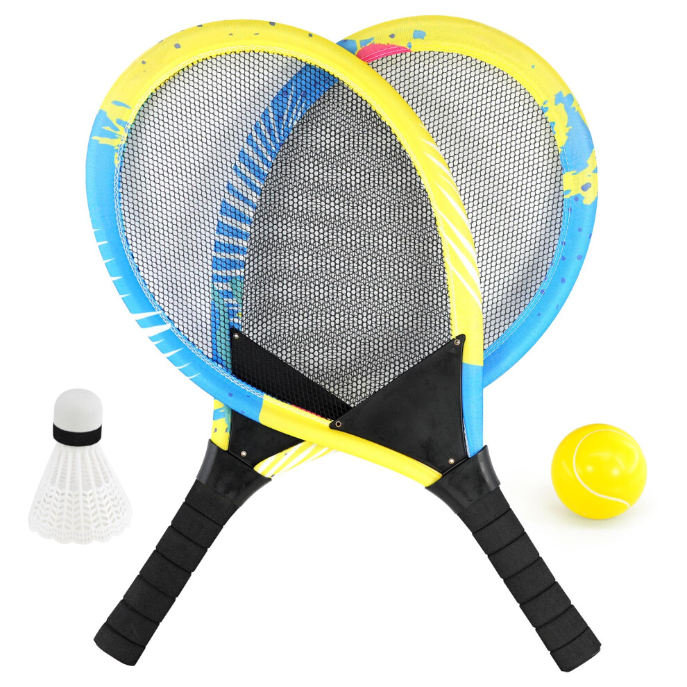 The Magic Toy Shop 2 Player Tennis Set Ball Shuttlecock Kids Game Outdoor Garden Beach Activity Toy