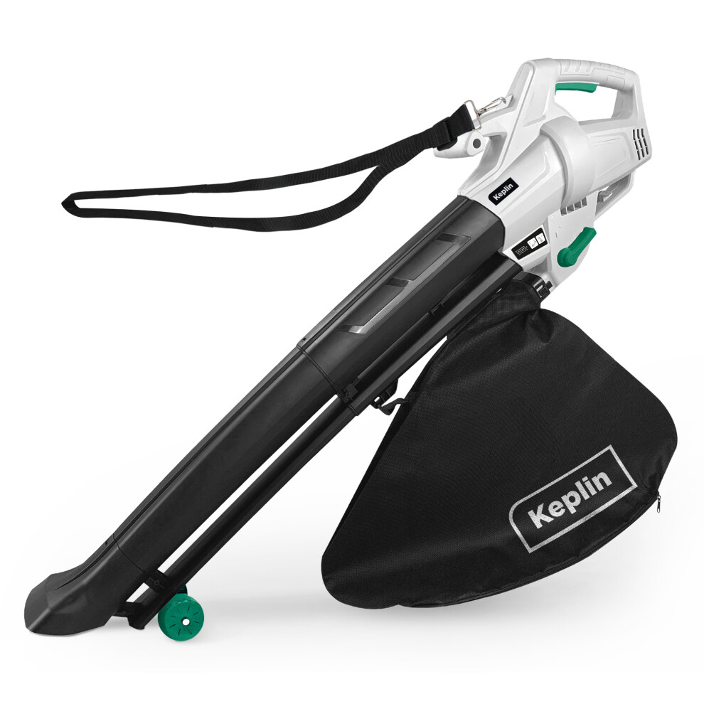 Keplin 3-in-1 Leaf Blower, Garden Vacuum & Mulcher, 45L Collection Bag