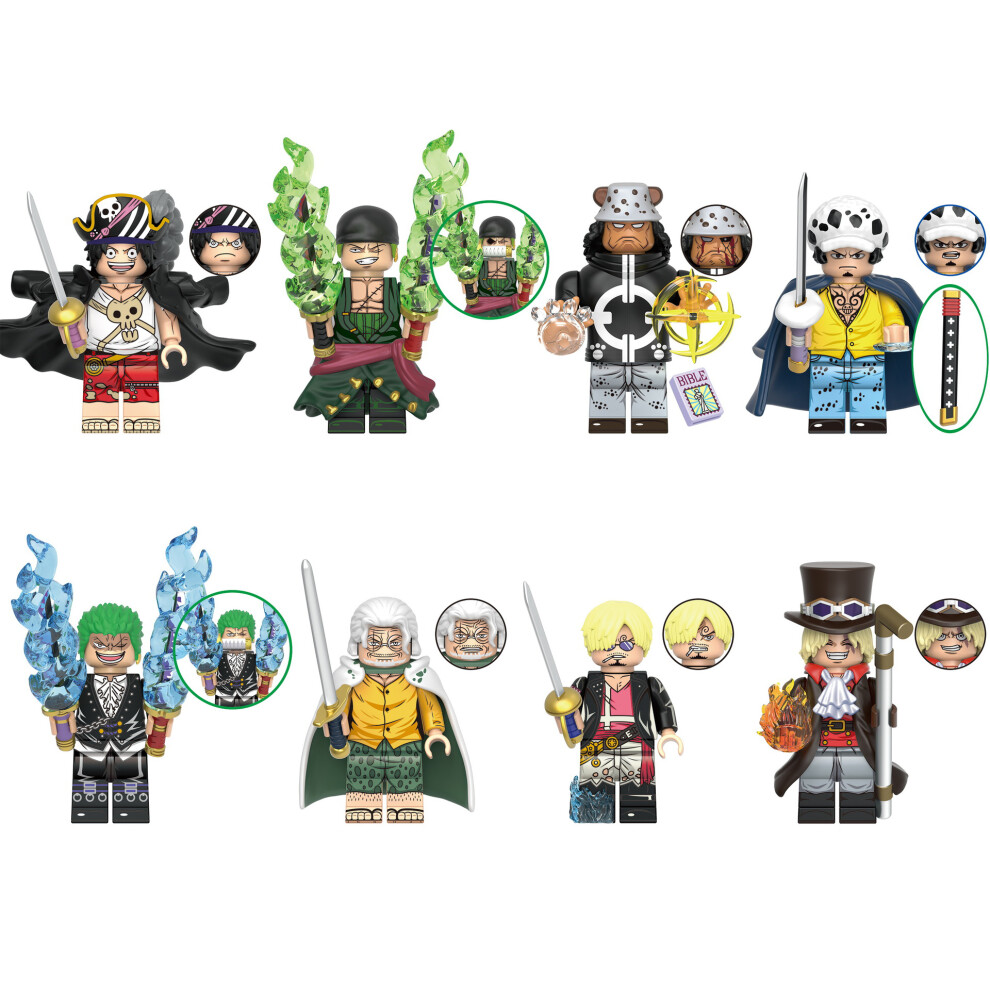 (8pcs-B) 16PCS One Piece Collection Collection Minifigures Toys Gift Fit Lego