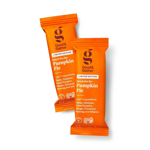 Good & Gather Pumpkin Pie Date and Nut Bar 5ct 1