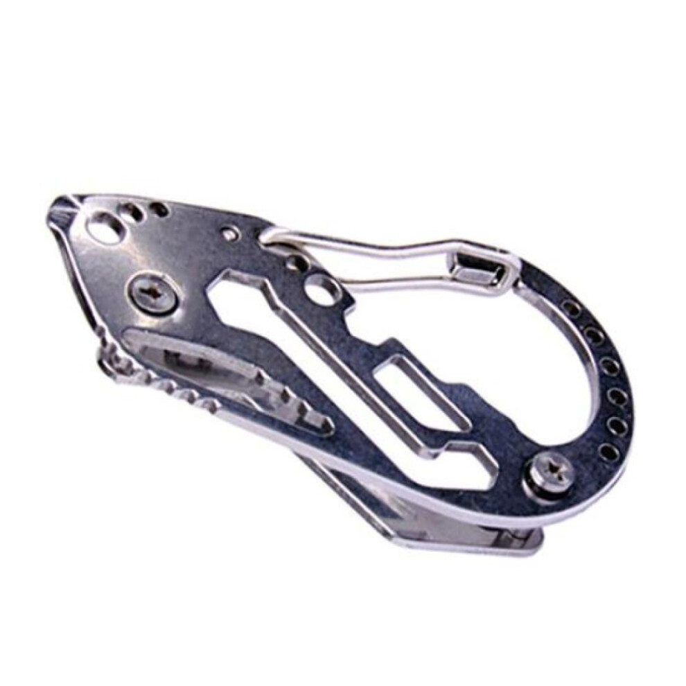 New Multi Function Keychain Screwdriver Wrench Carabiner Outdoor Climbing Tool