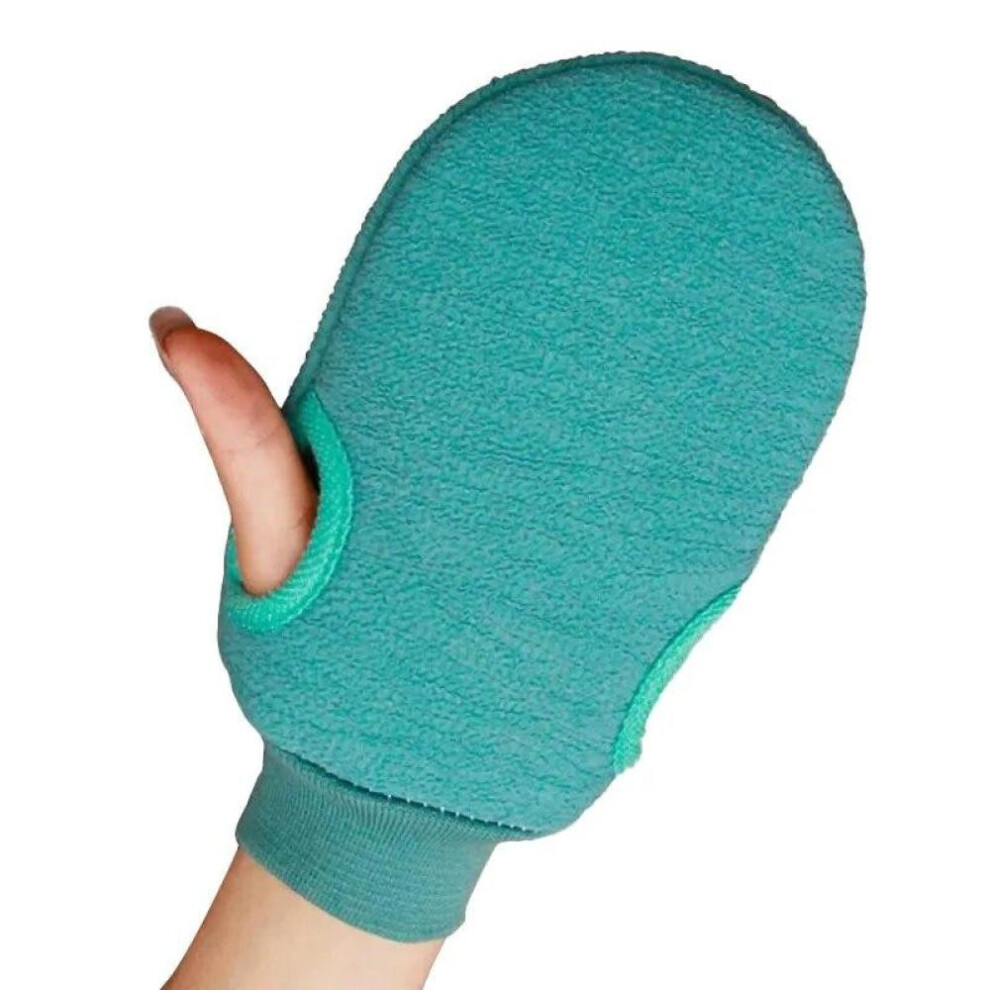 (Green) 1PC Bath For Peeling Exfoliating Body Cleaning Scrub Mitten Rub Gloves For Shower Body Brush Towel SPA Foam Body Massage