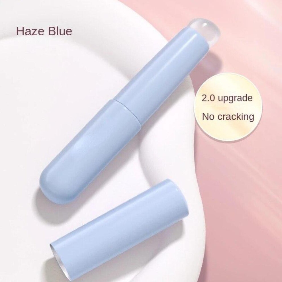 (Blue) Silicone Lip Makeup Brushes Silicone Brush For Lip Balm Lip Gloss Lip Stick And Concealer MultiFunction Brush