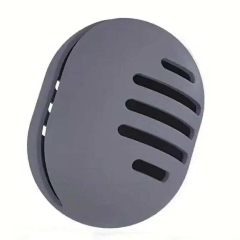 (Grey) Makeup Sponge Holder Silicone Multi-hole Beauty Storage Case Travel Protable Cosmetic Puff Holder Box