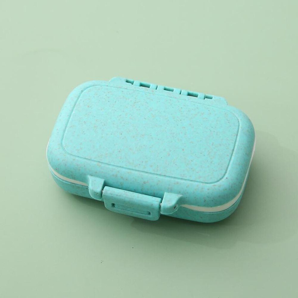 (Blue) Mini Portable Pills Organizer Case 3 Grids PillBox Tablet Storage Container Weekly Medicine Pill&apos;s Box Pill Case Drug Dispense